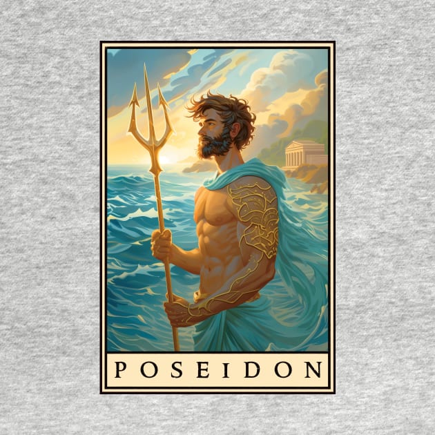 Poseidon God of the Sea by Leevie